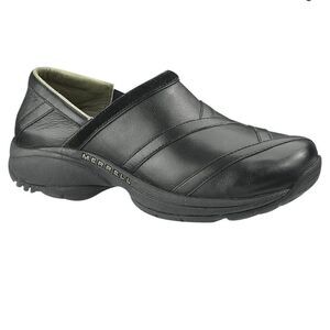 Merrell Primo Patch Black Comfort Clog Shoes sz 7